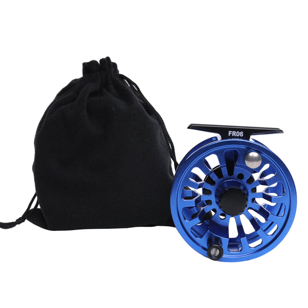 Fly Fishing Reel,CNC-Machined Aluminum Alloy Fly Reel Large Arbor fly reel, 3/4, 5/6, 7/9 wt in Blue