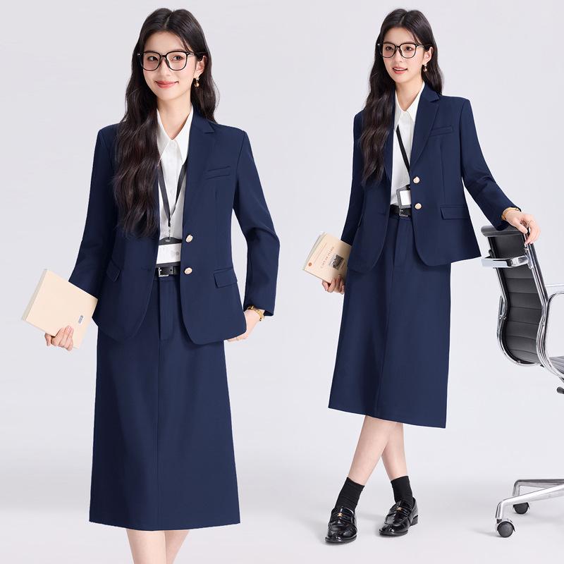 Elegant Women's Slim Fit Spring Business Suit Set - Formal Workwear