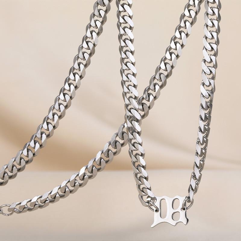 

Уникальное Стильное Хип-Хоп Кубинское Ожерелье Для Мужчин Женщин С Смелой Надписью И Прочным Дизайном Из Титановой Стали