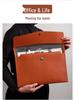 Large Leather A4 Document Folder with Customizable Logo