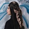Elegant Embroidery Flower Lace Head Cover Breathable Bandana Head Scarf For Stylish Outfit Turban Headwrap for Daily Use