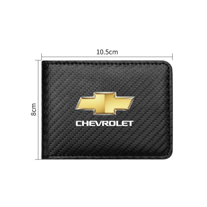 AABHI1 Car Sticker Carbon Fiber Car Driving License Package Cover For Chevrolet SS Z71 RT Captiva Colorado Cruze Spark Malibu Trax