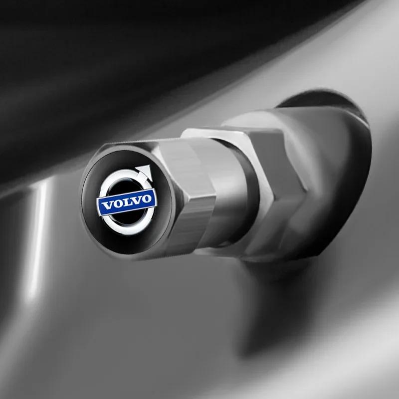 Volvo Tampas de Válvula de Pneu de Roda de Carro Capa Chaveiro de Chaveiro de Carro em Camurça Anel Chaveiro Para V60 V40 XC90 XC40 S60 XC60 V70 S90 V90 Acessórios