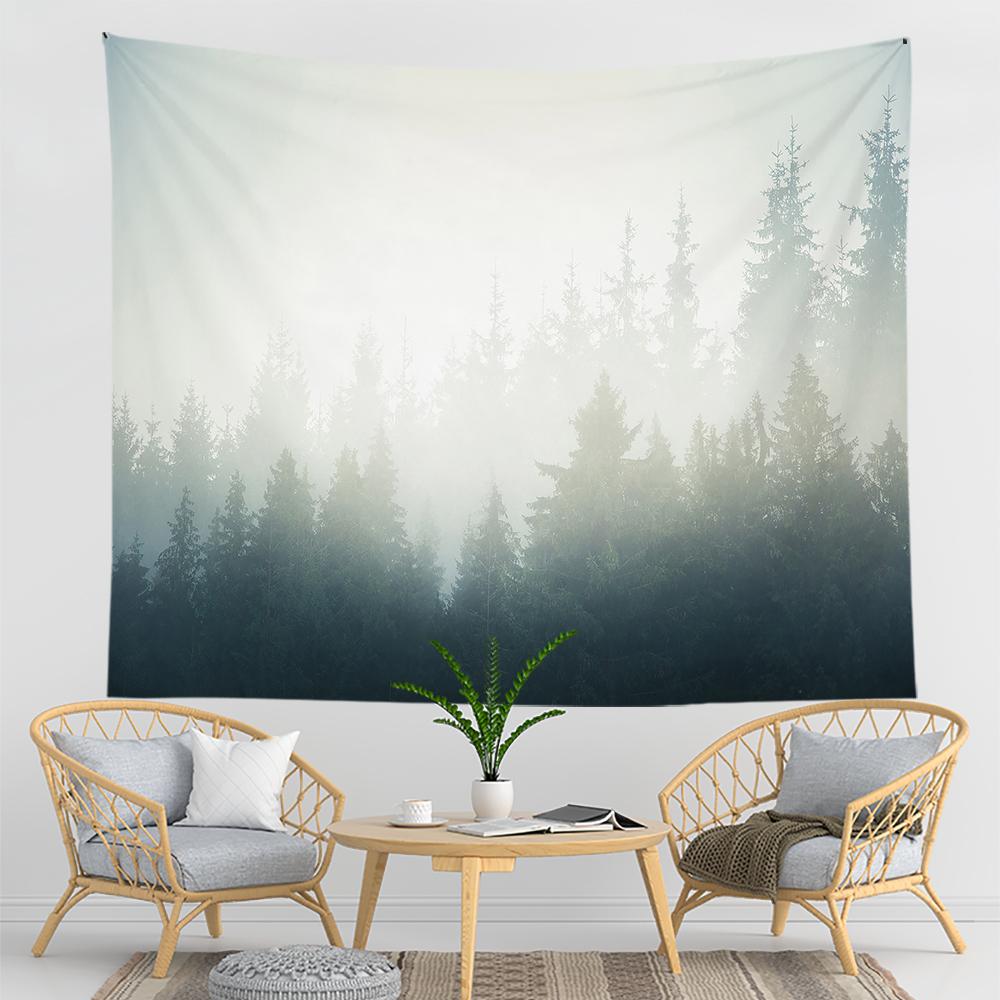 Mountain Psychedelic Tapestry Forest Wall Hanging Bohemian Witchcraft Dorm Decor