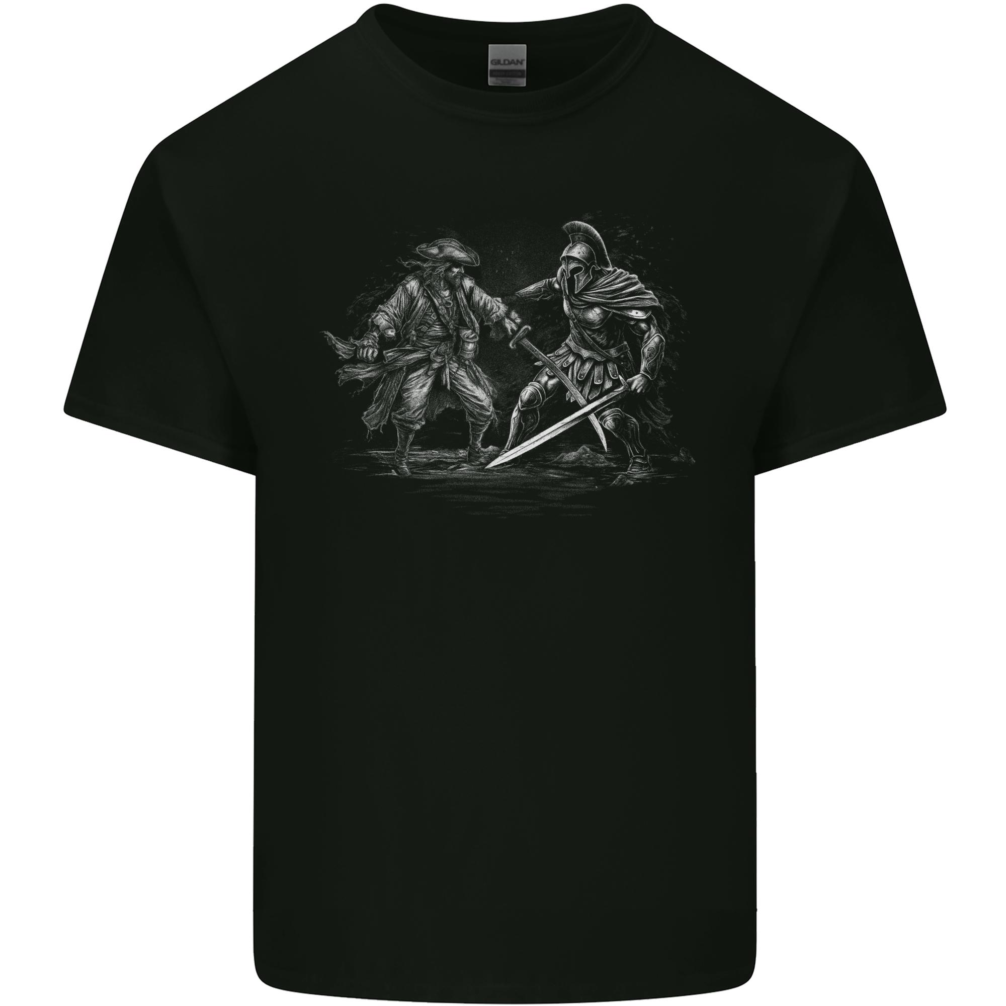 Spartan vs Pirate Warrior Gym MMA RoUnisex Unisexs Light Cotton TShirt S