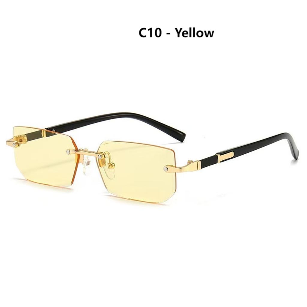 New Frameless Fashion Sunglasses Trend Rimless Cut Edge Shades Versatile Sun Glasses For Men Women
