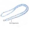8mm Aquamarine 108 Mala Beaded Bracelet Yoga Japamala Rosary Jewelry With Elastic Cord Wrapable Bracelet For Women
