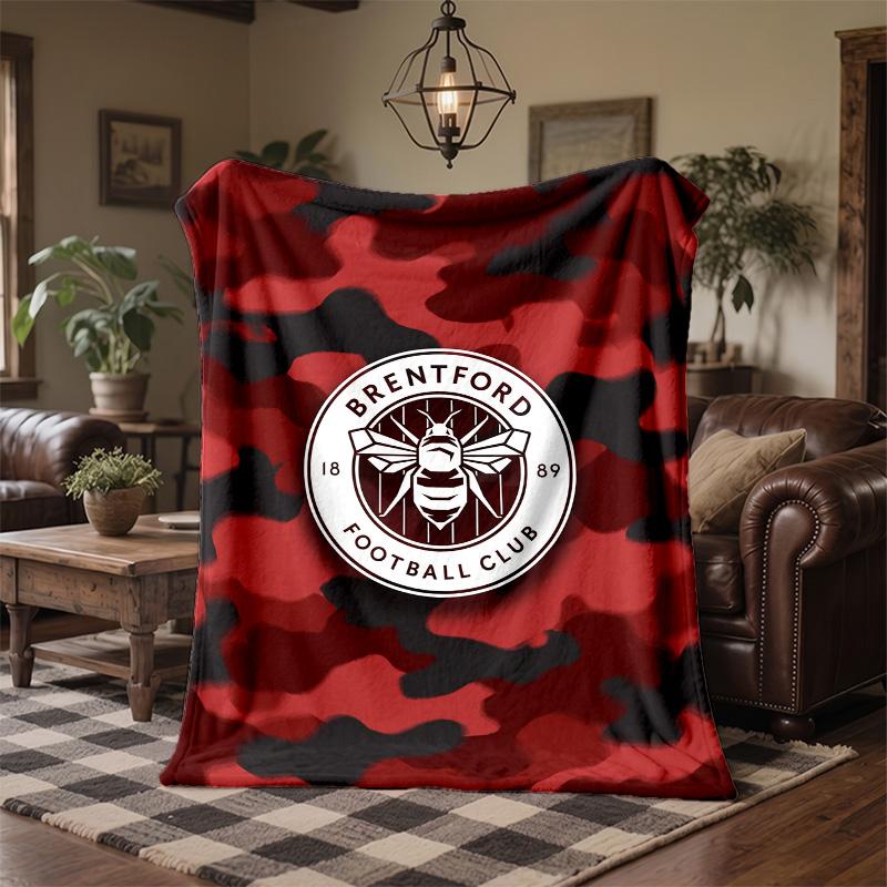 Brentford Fußball Druck Flanell Decke Weich Warm Sofa Bett Überwurf für Zuhause Büro Schlafzimmer