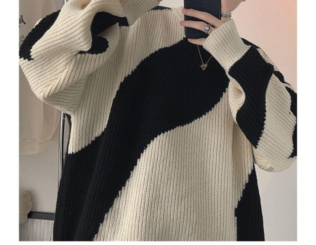 Men's Loose Fit Retro Japanese Style Winter Sweater