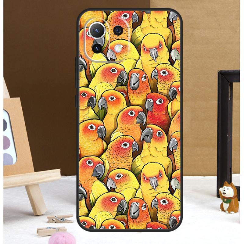 Animal Parrot Bird Case For Xiaomi 14 15 Ultra 13T 14T 15T 17 Pro Max POCO F8 Ultra F5 F6 F7 X5 X6 X7 Pro Cover