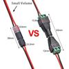 50pcs Low Voltage Wire Connector, Double Wire Plug in Connector with Locking Buckle, Led Light Strip Connectors 2 Pin
