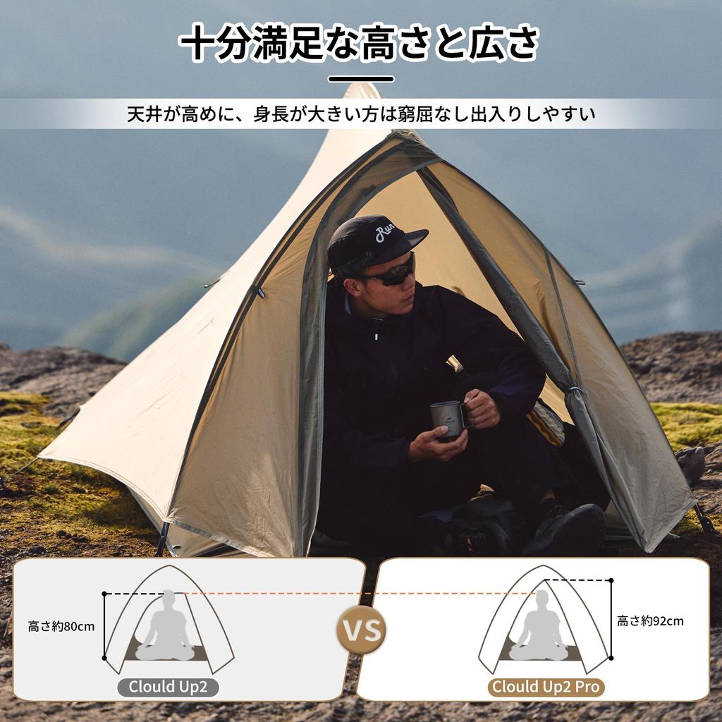 Naturehike Official Shop Tent for 2 Solo Free Double Wall with Front Dedicated Ground Sheet Water Pressure Resistance Storage Bag 3 Disaster Clold up2