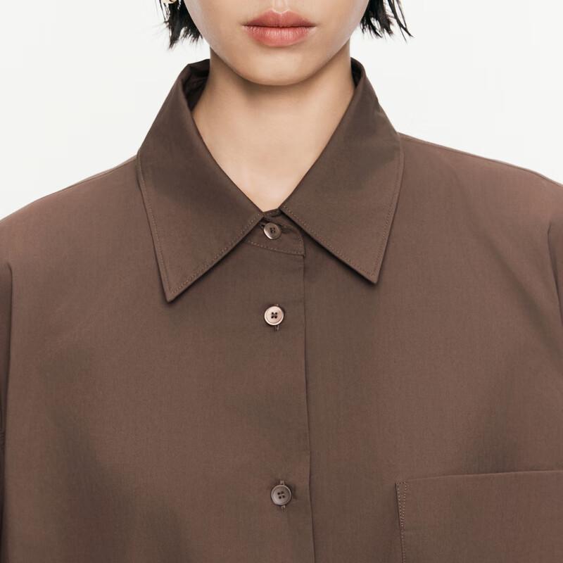 JNBY Women's Cotton Loose Long Sleeve Shirt