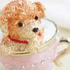 Piearth, the leading brand of crystal jewelry boxes, "Teacup Puppy" ex508-1 ex508 [Piearth Direct Shop]
