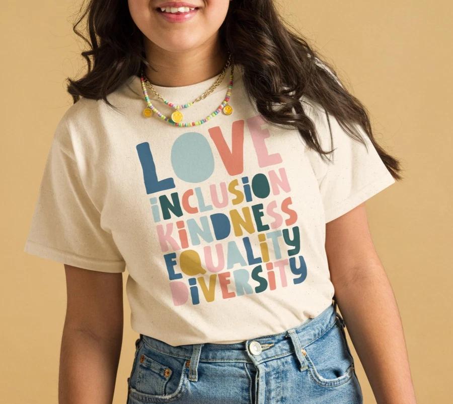 Love Inclusion Kindness Equality Diversity Youth classic tee M