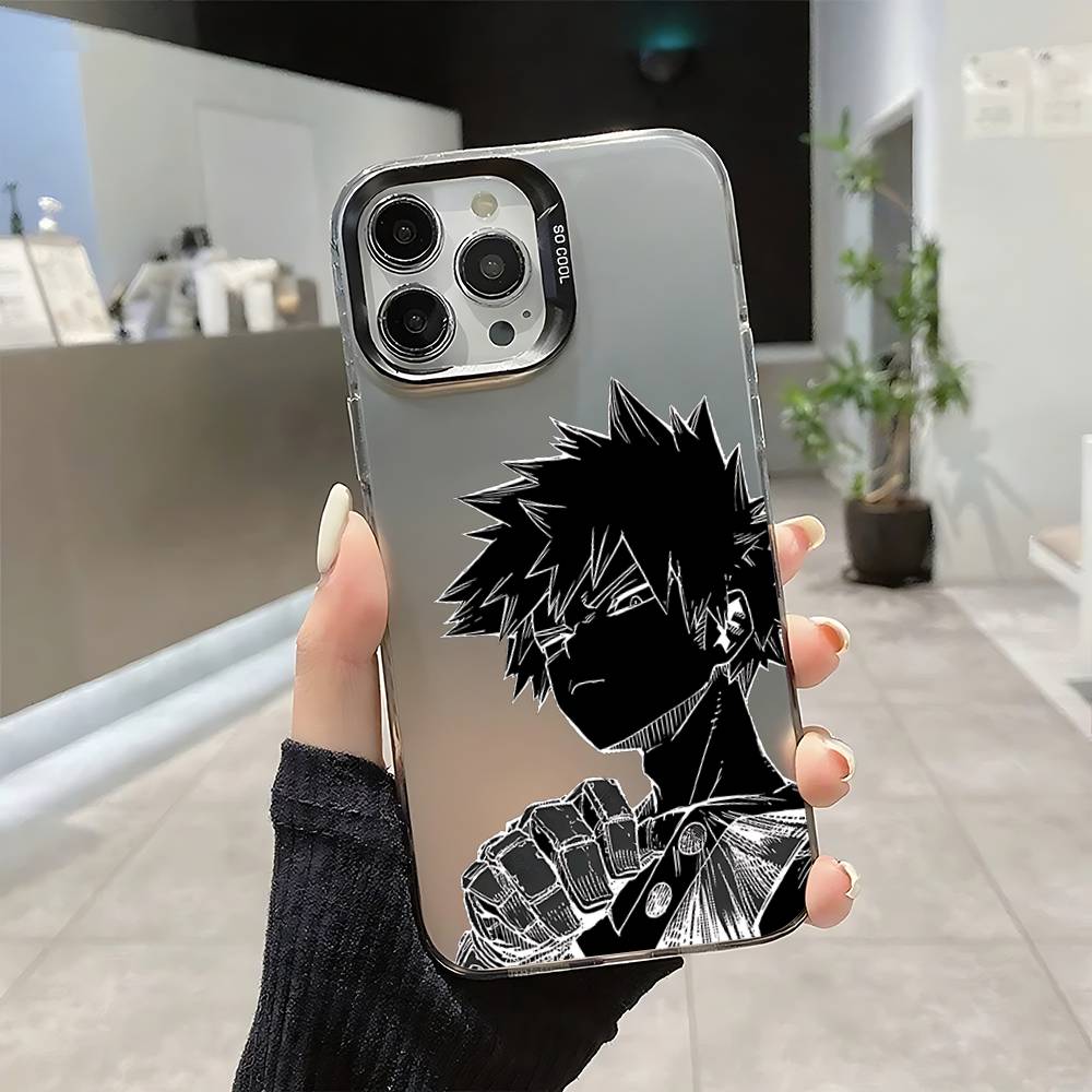 Cool A-My Hero Academia-S Phone Case For IPhone 16 15 14 13 12 11 Pro Max Plus Color Shockproof Back Silver Cover