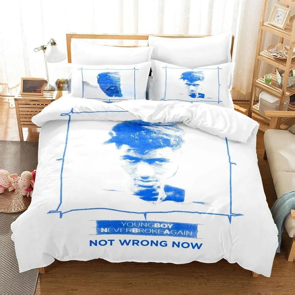 Rap YoungBoy Never Broke Again Bettwäsche-Set Einzelbett Twin Full Queen King Size Bett-Set Aldult Kind Schlafzimmer Bettbezug-Sets 3D-Druck