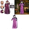 Voiceactivated Glow Halloween Purple Witch Pendant Scary Party Decorations