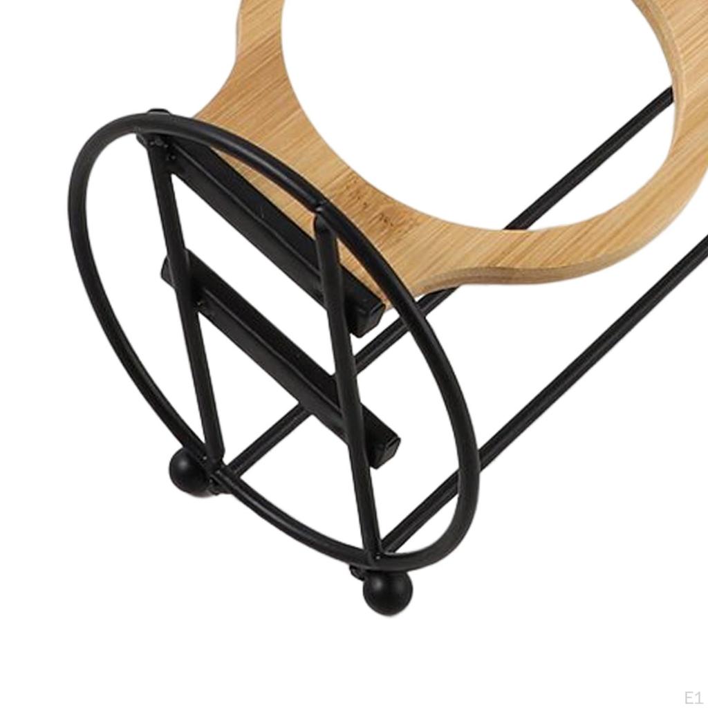 Double Feeder Holder Waterer Iron Easy to Clean Elevated Raised Bowls Stand