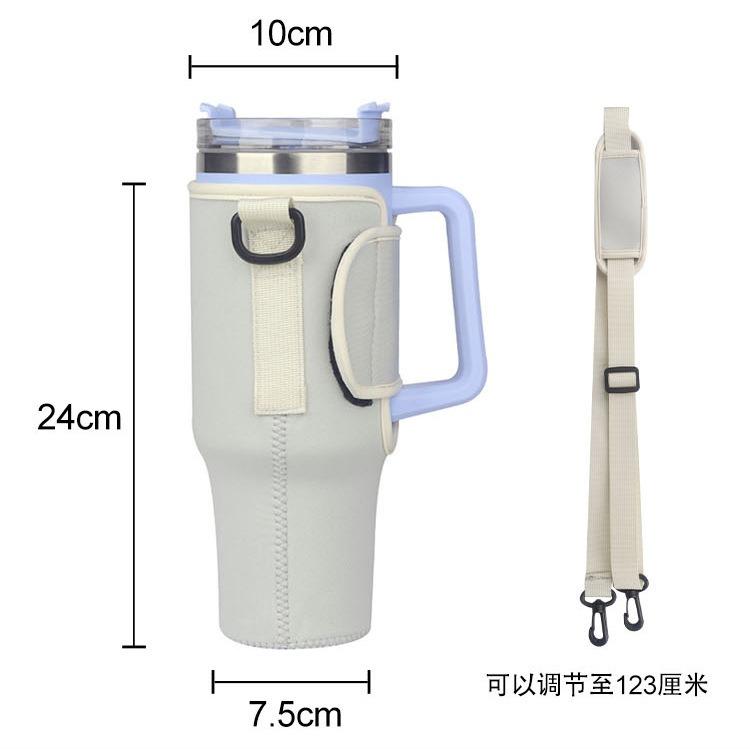 Water Bottle Carrier Bag for Stanley 40/30 oz Tumbler with Phone Pocket Strap Water Bottle Pouch for Stanley Cup Accessories