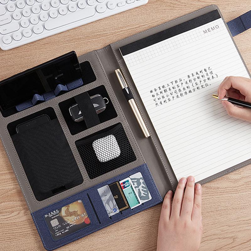 Univerzitní kožený blok A4 Složka portfolia Magnetická schránka Obchodní manažer Složky Držák dokumentů Kancelář