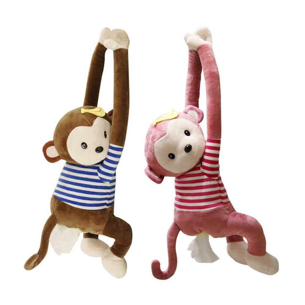 Creative Tissue Box Pippi Monkey Paper Napkin Case Car Cute Paper Boxes Holder Cartoon Animals Napkin