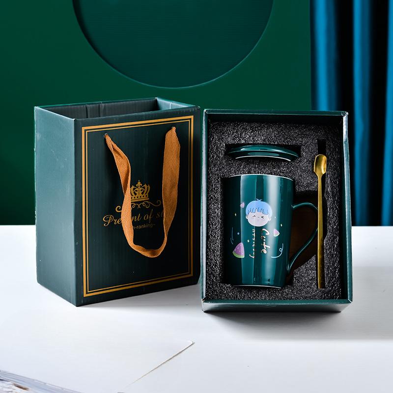 Set Căni pentru Cuplu Cupă de Ziua Îndrăgostiților Chineză Cupă Creativă de Birou Cană Ceramică Cupă pentru Apă