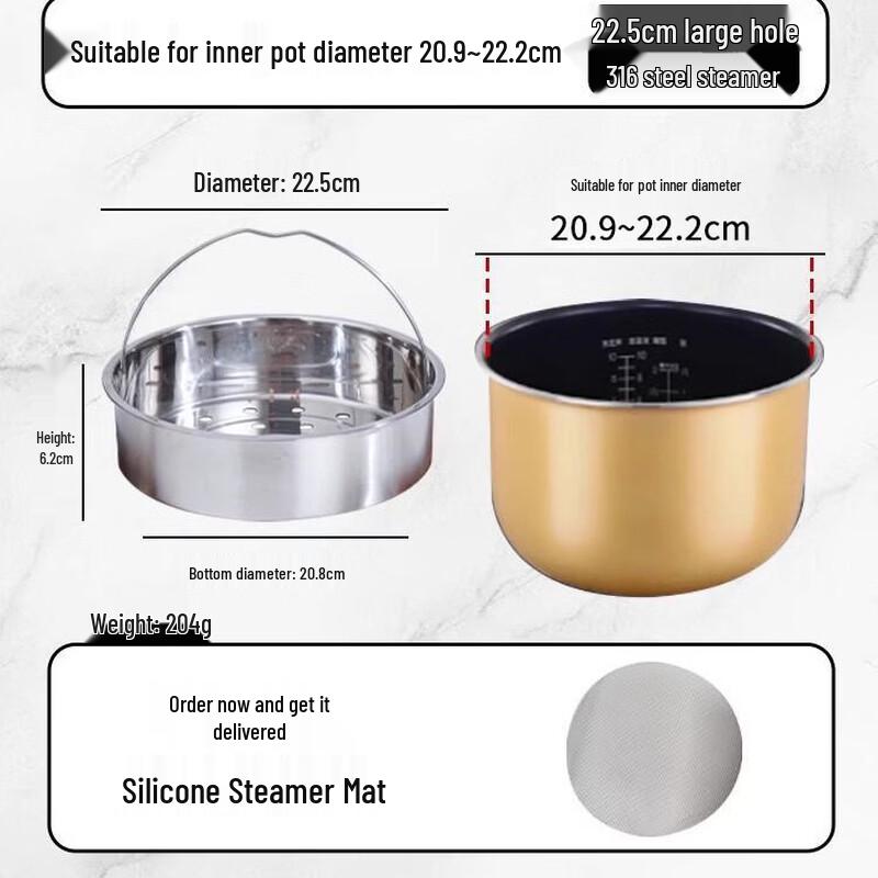 

Zhuchuang Jingpin 316 Stainless Steel Steamer Basket