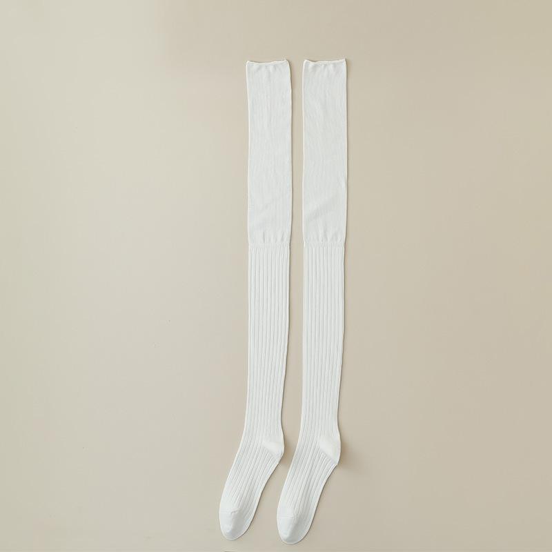 Over-the-knee Stockings, Women's Long Stockings, Autumn and Winter Cream-colored Long Boots, Anti-slip Stacked Stockings for Pregnant Women
