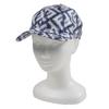 Pristine FENDI Cap All-over Pattern Baseball Hat Blue White Silk Mens 58 FXQ961 Used