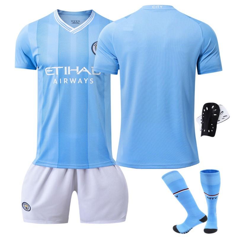2324 Manchester City's Home Football Uniform No. 9 Harland 10 Glalish 17 De Braunet Fan Version Short Sleeves