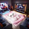1PC Custom Name Pink Puppy Dreams Theme Floor Mat Ideal for Living Room, Game Rooms, Office, Bedroom,Floor Mat Playful Design