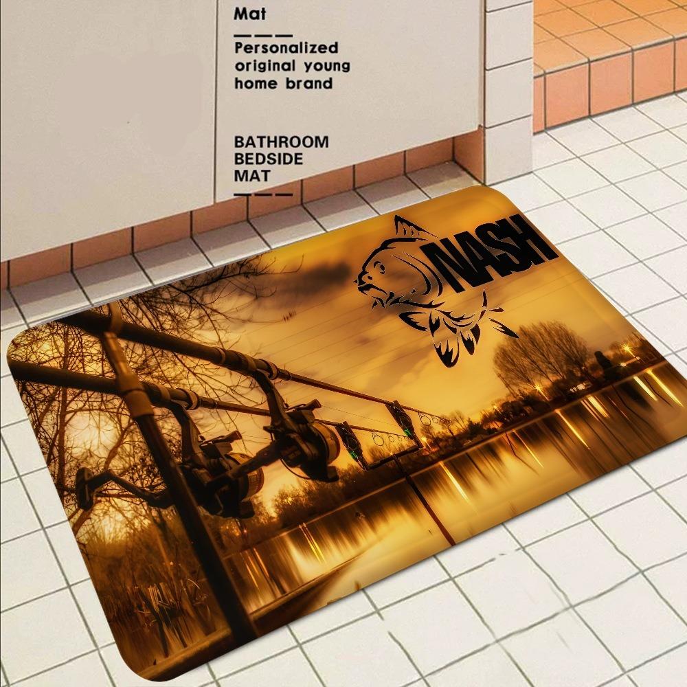 Nash Fishing Logo Large Carpet Rug for Home Living Room Bedroom Sofa Doormat Decor Kids Play Area Rug Carpet Non-slip Floor Mat
