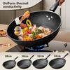 Medical Stone Multifunctional Wok Pan Flat Bottom Universal Skillet Cooking Pan for Induction Cooker Gas Stove