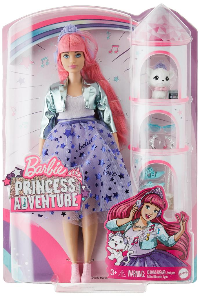 Barbie Princess Adventure Daisy accessories and and doll care set (with pet) dress-up (GML77)