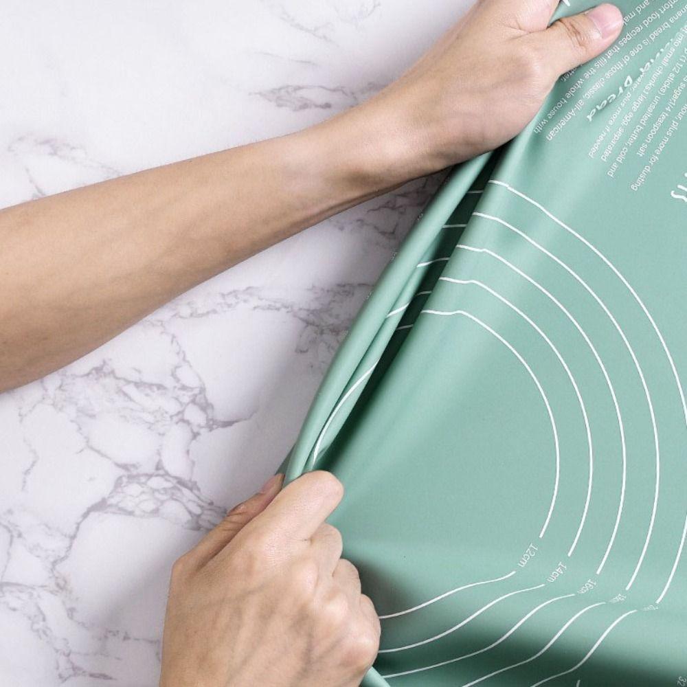 Heat Resistant Dough Rolling Mat With Scale Baking Mat Household Silicone Kneading Pad Set  Cake