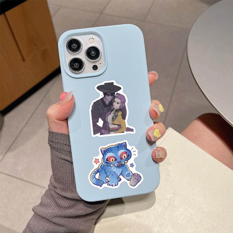 55Pcs Cartoon Anime Kpop Demon Hunters Stickers Diy Stickers Scrapbooking Phone Luggage Skateboard Waterproof Decorative Sticker