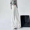 High Waist Wide Leg Denim Pants Women's Spring 2025 New Style Slimming Drapey Loose Floor-Length Narrow Straight Cut Trousers