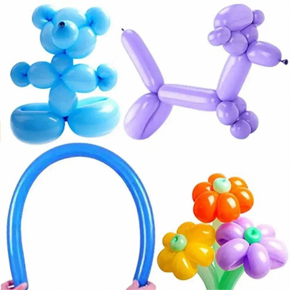 100Pcs Balloons Kit Colorful Long Latex Sculpture Twists Balloon Animal Balloons Diy Balloons For Birthday Wedding Party