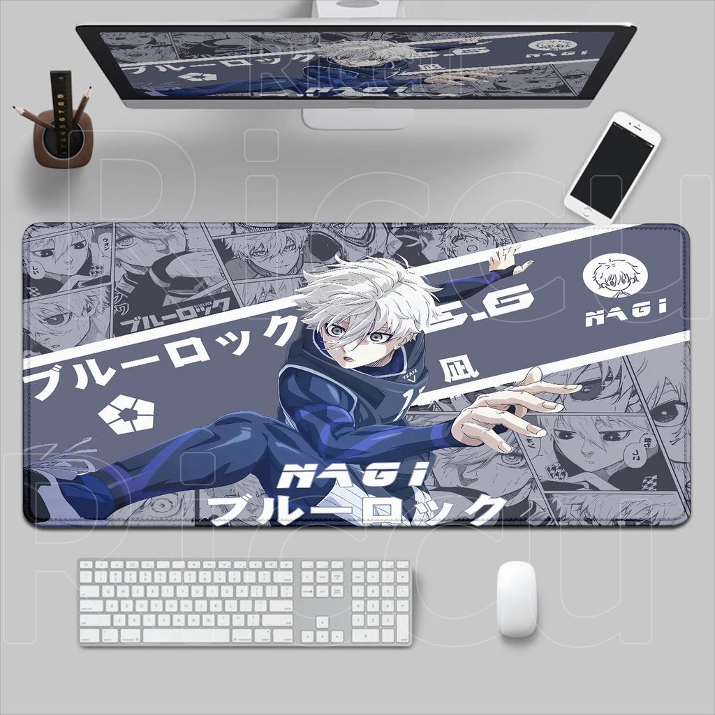 Hot Anime Blue Lock Mousepad HD Printing Computer Gamers Locking Edge Non-slip Rubber Mouse Pad XXL 90x40cm Keyboard PC Desk Pad