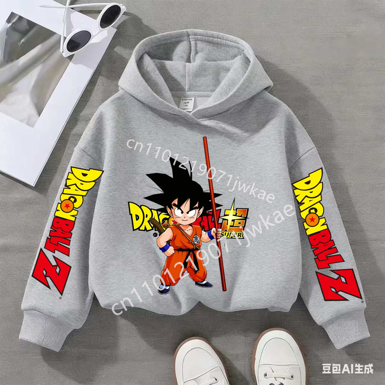 Anime Pattern Clothes Clothing for Boys Gift New Dragon Ball Z Hoodies Children s Goku Fleece Sweatshirt Y2k Trendy Plush Hoodie 100