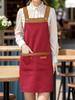 1pc Unisex Adjustable Apron with Pockets,Polyester 100% Non-Stretch, Regular Fit, Sleeveless, H-Shaped Hem, Woven for Cooking, Baking,Restaurant Staff