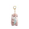 Kpop Idol Lee Chan Same Otter Plush Keychain Adorable Sea Otter Holding Fish Stuffed Doll Backpack Bag Hanging Charm