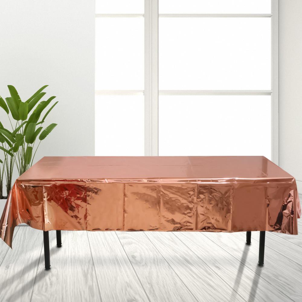 Premium Silver Disposable And Gold Tablecloth Perfect For Holiday Gatherings And Events