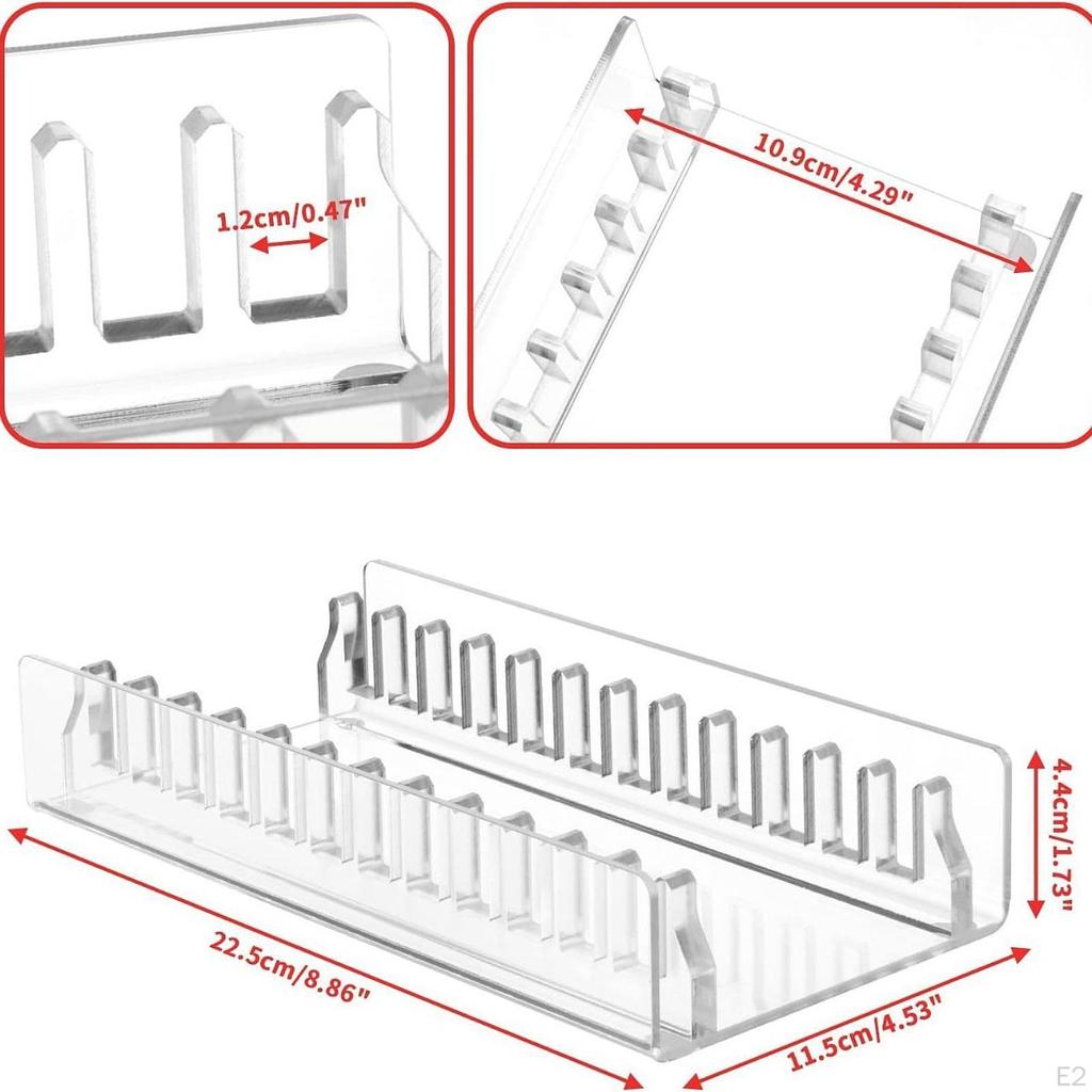 Acrylic Game Storage Organizer Stand,Clear,12 Slots,Lightweight,Game Box Display Holder