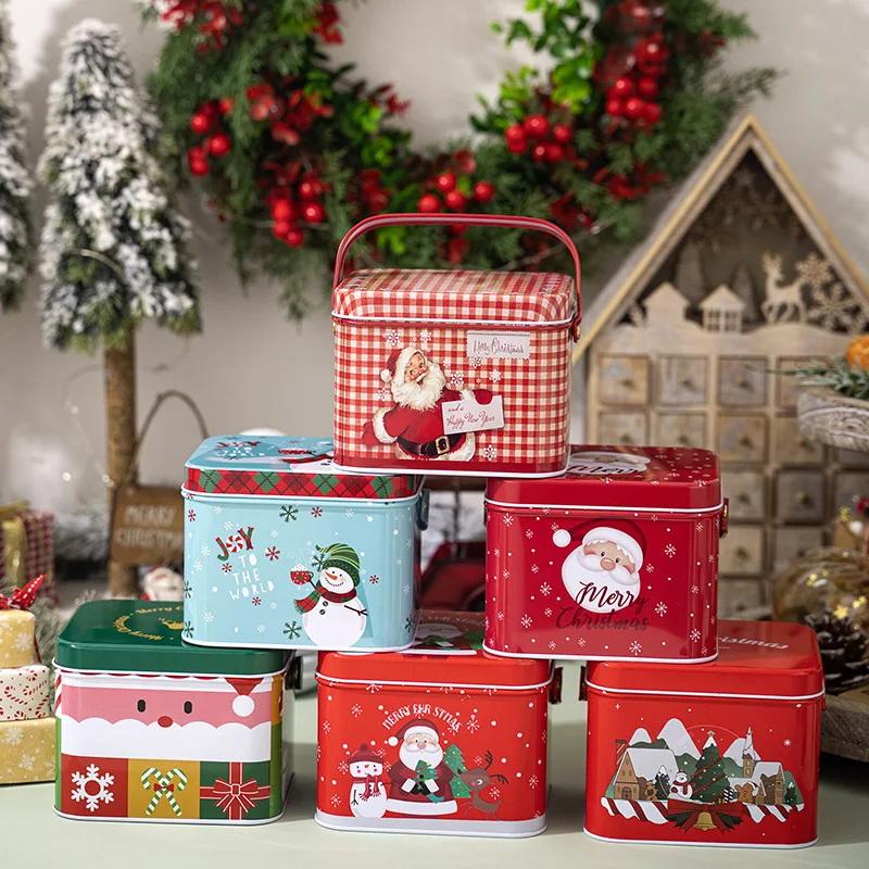 Caixa de Presente de Natal, Caixa de Biscoitos, Doces e Chocolates, Caixa de Presente Requintada para Véspera de Natal, Decoração de Casa e Suprimentos para Festas