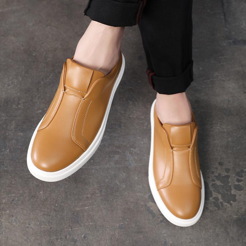 Fashion New Casual Leather Shoes Men Summer Breathable British Style Loafers Men's Business Men's Casual Designer Shoes Big Size 38-46