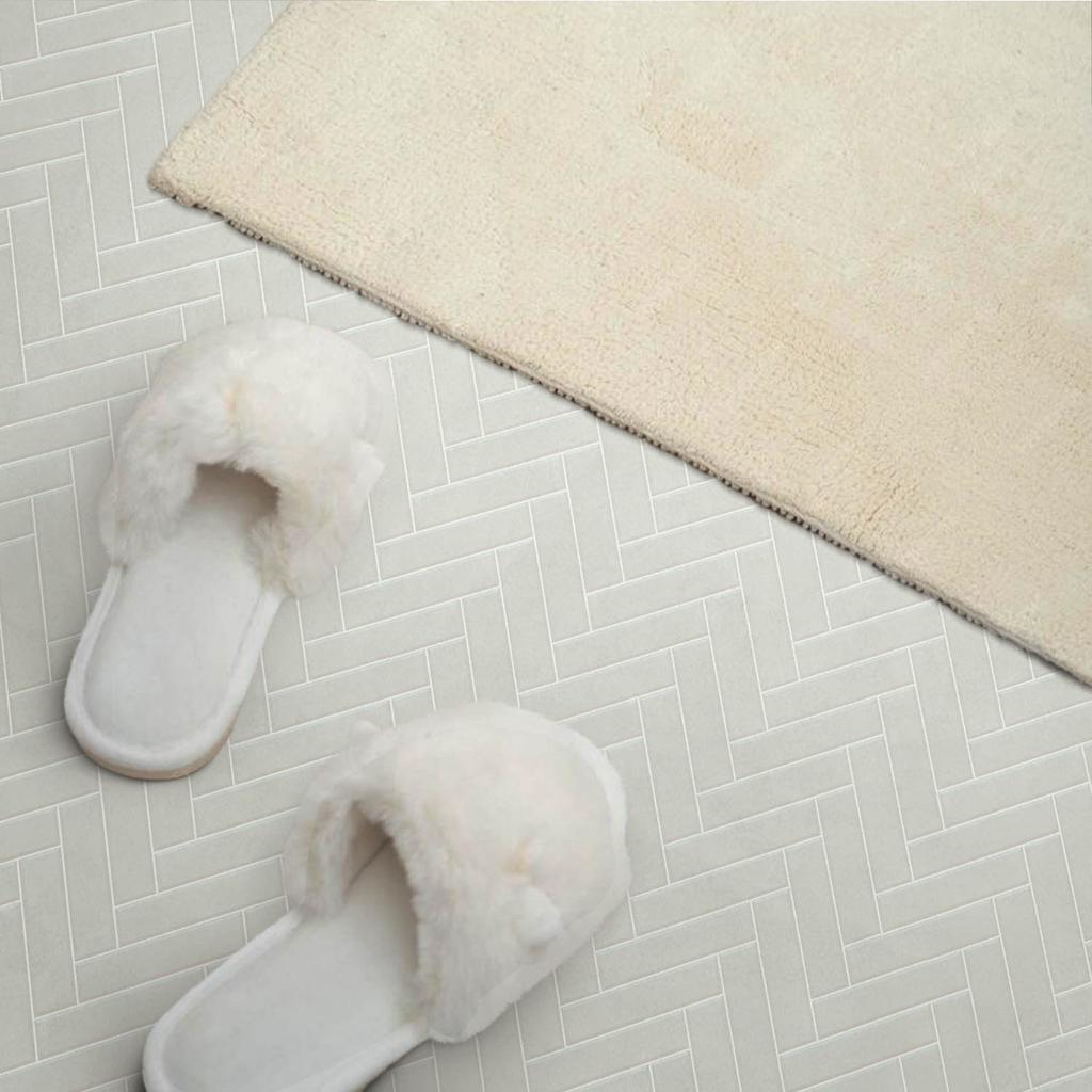 Self-Adhesive Vinyl Tiles - Decoration with Print Herringbone Pattern 6X60X30 Cm
