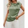 Top estivo da donna con fiocco a mezza lunghezza e design a nicchia