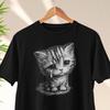 Sad Kitten Meme Standing Cat T-Shirt and Kids Tshirt, Meme Shirt and Kids Tshirt, Sad Kitten Meme Standing Cat Tee